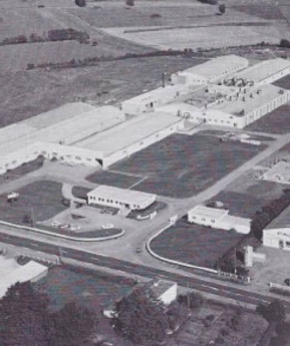 Luchtfoto van de site van Chantonnay - 1975
