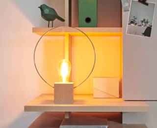 Aura small wooden lamp 