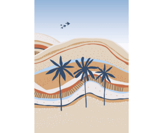 De Ninon panoramic wallpaper - Oasis B