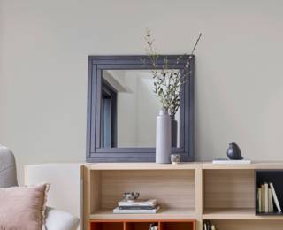 Addict square herringbone frame mirror