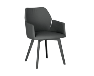 Edito Bridge carver chair with charcoal wood legs
