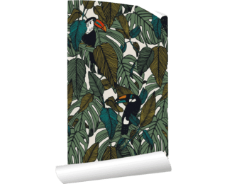 Papier peint Casamance - Portfolio Toucan Vert Mousse